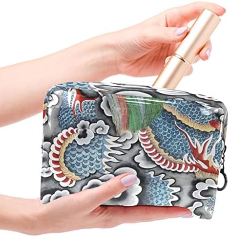 TFCOCFT vrećica za šminku za žene, kozmetička torba, turistička toaletska torba, apstraktni vintage kineski zmaj