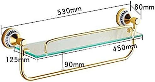 KLHHG Kupatilo Kutna polica sa ručnikom Bar zidni nosač Extra debeli kaljeno staklo
