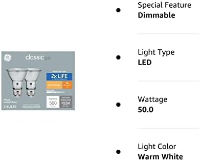Ge Classic 50-Watt EQ LED Par20 topla bijela reflektorska sijalica sa mogućnošću zatamnjivanja
