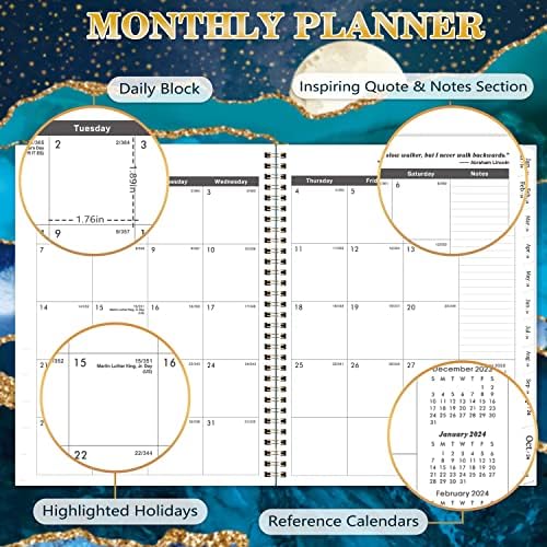 2023-2025 Monthly Planner/Calendar-2 Year Monthly Planner 2023-2025, Jul 2023-Jun 2025, 9 × 11, 24 months Planner, Monthly Tabs &