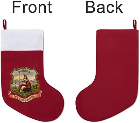 Kalifornijski državni grb personalizirani božićni čarapa Xmas kamin Porodični zabava Viseće ukrase