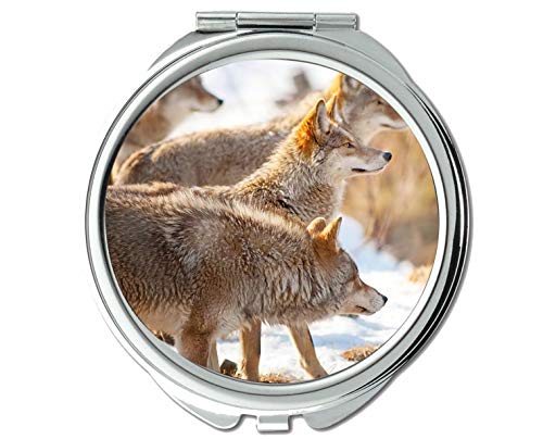 Ogledalo, malo ogledalo, džepno ogledalo grupe životinjskih vukova,1 X 2x uvećanje
