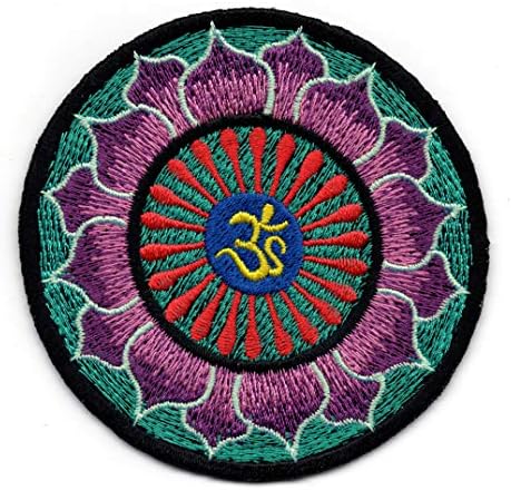 Lotus hinduistički aaumm om Infinity Hindi simbol duhovno meditacije željezo na patchu šivati ​​na vezenu značku primijenjene aplikacije