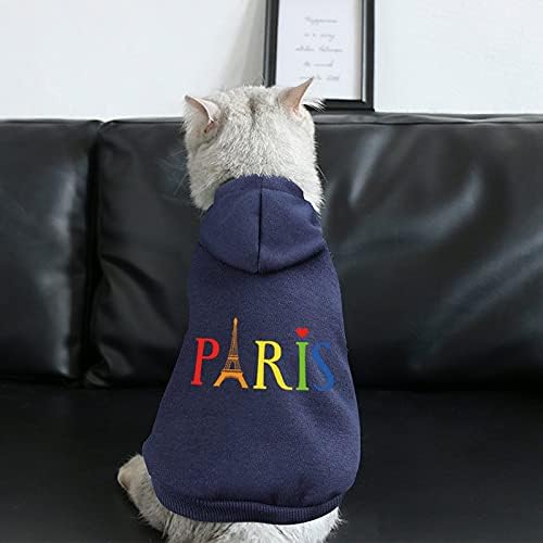 Funnystar Paris Eiffel Tower Ispiši kućne ljubimce s kapuljačnim psima kombinezon za pulover kućnog ljubimca