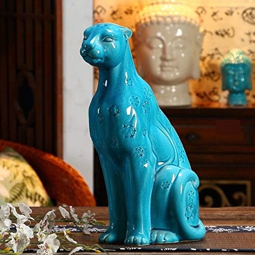 FIGARINI LRENKEKE STATUE, divlji život ručno rađeni porculan panter figurice, keramika Leopard statue Chinaware Dekoracija umjetnosti