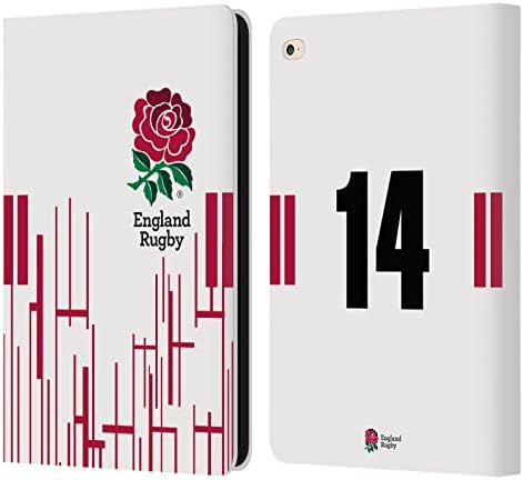 Dizajni za glavu Službeno licencirana Engleska Rugby Union Pozicija 14 2022/23 Igrači Kućni komplet Kožni poklopac Court Court Cour Cover Compatibible s Apple iPad Air 2