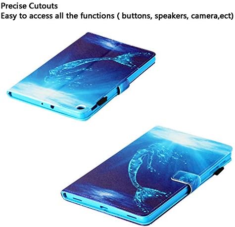 Uucovers za Samsung Galaxy Tab A 10,1 inčni tablet Case 2019 model sa olovkom za olovku Višekutni stalak magnetska PU kožna TPU nazad Poklopac od sunčanog folija, plava sjajna sirena