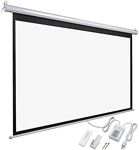 Električni projektor Bijeli ekran 92 Dijagonal 16: 9 omjer slike 80x45 in. Pogledajte površinu Automatski RC zidni stropni čelični
