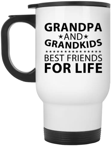 Dizajnirajte djed i bake, najbolje prijatelje za život, bijeli putnicu 14oz izolirani od nehrđajućeg čelika, pokloni za rođendan godišnjica