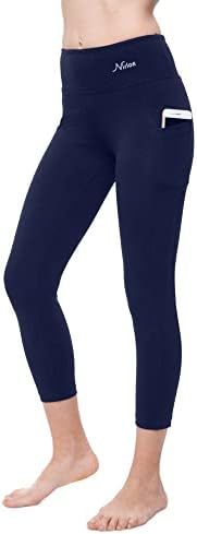 Nirton ženske kapri joge hlače 7/8 Dužina strana džepova High Squik Work Loggings 22 Inseam