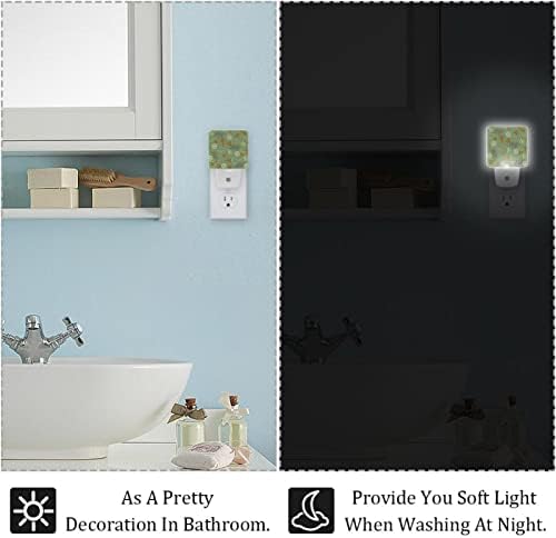 RODAILYCAY LED Auto Dusk-to-Dawn Senzorska lampa, 2 pakovanja Plug-in noćno svjetlo za kupatilo, spavaću sobu, dečiju sobu, hodnik,