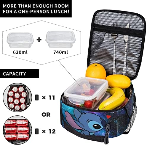 KEFFOR Cartoon Game Lunch Box prenosiva izolovana crtana torba za ručak za višekratnu upotrebu sa patentnim zatvaračem na otvorenom