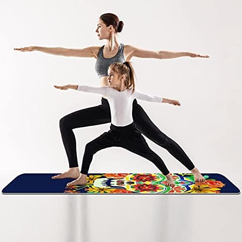 Debela neklizajuća Vježba & amp; fitnes 1/4 prostirka za jogu sa lijepim Akvarelnim plavim printom za Yoga Pilates & amp; podna fitnes