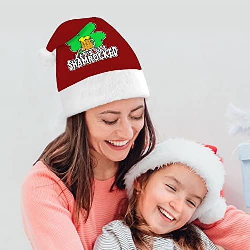 Hajde Shamrocked St. Patrick Dan Božić kape Bulk odrasle kape Božić šešir za praznike Božić potrepštine