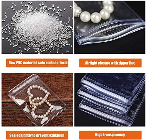 48 pakovanje PVC prozirni nakit Anti oksidaciona torba sa patentnim zatvaračem Antitarnish plastične kese za pakovanje nakit prstenje