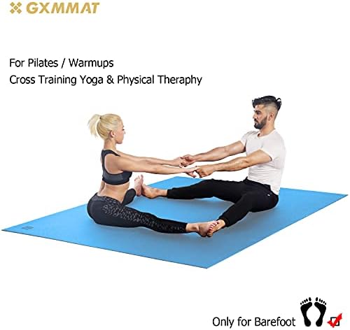 GXMMAT Extra Veliki joga mat 6'x8'x7mm, guste vježbe za kućnu podove za teretanu, neklizajući brza elastična bosonožna prostirka,