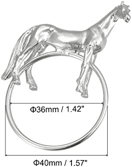 Uxcell Metal Salveting prstenovi set od 4, Držač prstena od konjskih salveta za trpezarijski stol ukrasi za rođendan za vjenčanje