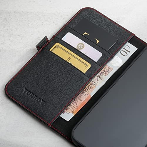 TORRO kožna futrola kompatibilna sa iPhoneom 14 Plus – futrola za novčanik od prave kože MagSafe sa držačem za kartice