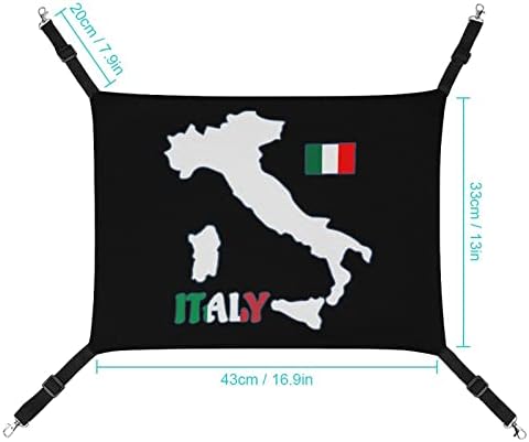 Italija Karta Zastava zajma Pet Hammock Udobni podesivi viseći krevet za male životinje psi mačke Hrčak