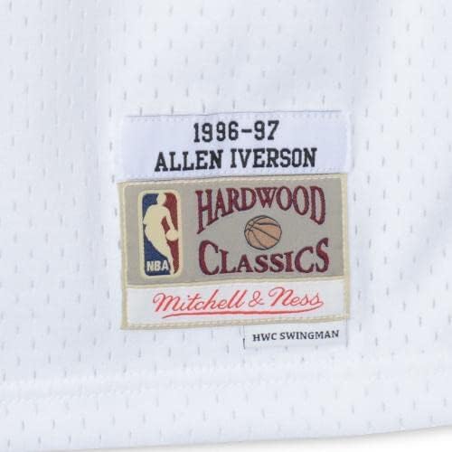 Allen Iverson Philadelphia 76ers Autografirao Mitchell & Ness 96-07 Bijeli dres Swingman - autogramirani NBA dresovi