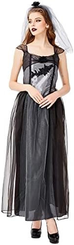 Ruziyoog haljina za Halloween za žene Renesanse Vintage haljine Seksi čipka Black Gotic Haljina Cosplay kostim mladenke