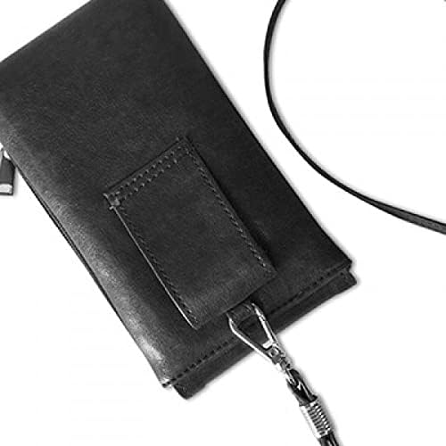 Jednostavan crtani crni leptir Telefon novčanik torbica Viseća torbica za mobilne uređaje Crni džep