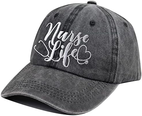 Kamaple Nurse life šešir, Podesiva vezena & nbsp;bejzbol kapa uznemirena oprana za muškarce i žene