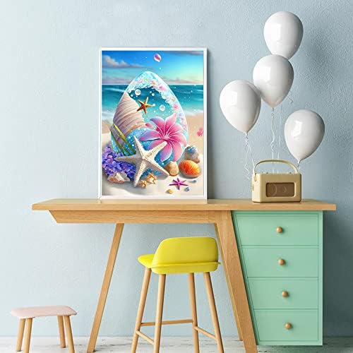 Jylmood Love Starfish Pejzaž 5D dijamantski setovi za oslikavanje za odrasle djece početnike, DIY umjetničko slikarski zidni ukras