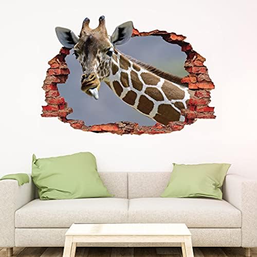 Giraffe sisarna zidna naljepnica - Sistem Wall Art - 3D Print Home - Životinjska žirarska medicinska zgrada Zidni dekor - žiraffe Poster zidne naljepnice Spavaća soba Jo1012