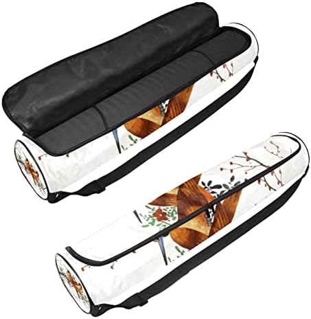Vježba Yoga Mat torba tote Carry sa naramenicom kineska slika sadrži dvije ptice na cvjetnoj grani Yoga Mat torba