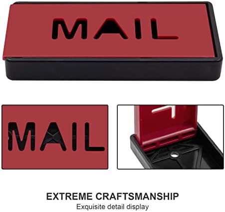 SuperDi Mailbox zastavu prednji nosač cigla kamena Mailbox Moderan zamjena Crni nosač i crvena zastava.