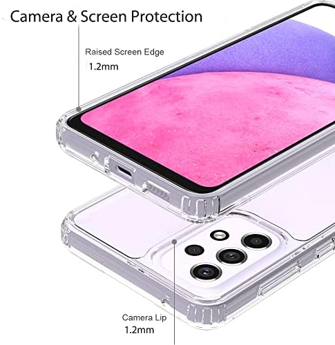 Ftonglogy Cell futrola za Samsung Galaxy A53 5G, Crystal Slim Zračni pufer Clear TPU Bumper + PC Shockofofofofofon zaštitni poklopac