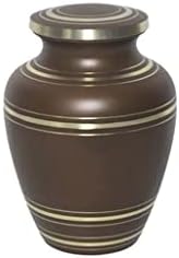 Brass Burgundija urn - granizirani okrugli kremiranje urnu