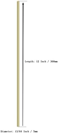 Mesingani čvrsti okrugli štap, DIY zanat, nosač za strug, prečnik 13/64 inča, dužina 12 inča