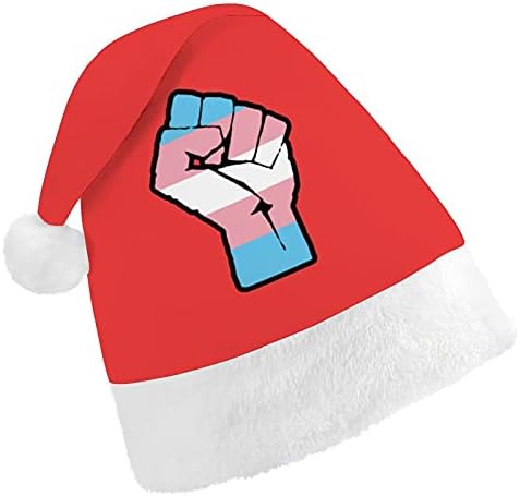 Podignuta Fist Transrodne Zastavu Božić Šešir Za Novu Godinu Holiday Party Cosplay