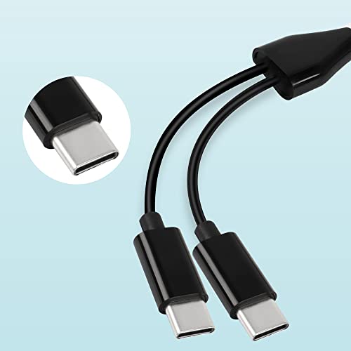 Gelrhonr USB C kabl za punjenje, USB C muški do 2 Type-C kabel za punjenje mag, 2 u 1 Cord za punjenje kompatibilan sa mobilnim /