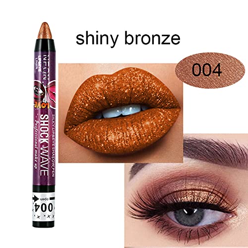 Go Ho 2pcs Shimmer eyeshadow Sticks, Ultra pigmentirana šminka za sjenilo za oči dugotrajna olovka za sjenilo, 004 sjajna bronza &
