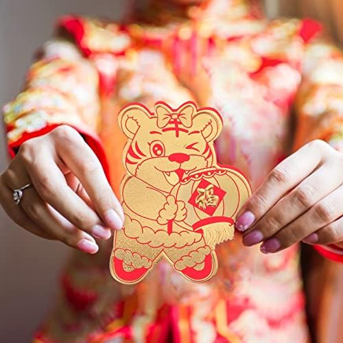 BESTOYARD Azijski pokloni 12kom Kineski Hong Bao Lucky Money koverte godina 2022 crvene koverte crveni paketi gotovinske koverte za