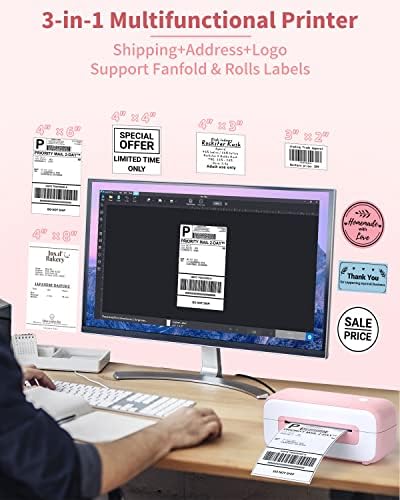 Phomemo 246s štampač etiketa sa termičkom isporukom Pink Label-4 x 6 , 500 listova