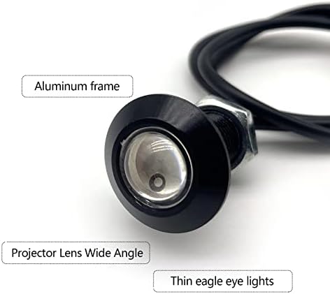 neynavy 10 kom 23mm Eagle Eye LED svjetla, 12v sijalica Eagle Eye Zadnja lampa za maglu 12smd 7.2 W DRL dnevna svjetla Rezervna parking