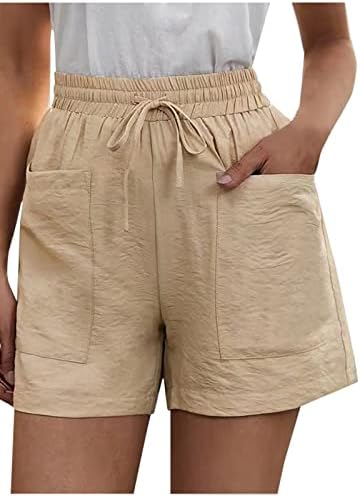 LMSXCT elastični struk casual cofy ljetne kratke hlače Ženske kratke hlače za kratke hlače sa visokim strukom Čvrsto plažne kratke hlače