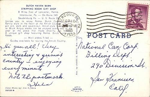 Holandski utočište Barn Lancaster, Pennsylvania pa Original Vintage razglednica 1965