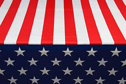 Izvrstan 12-paket Premium pravougaonik američke zastave dizajn plastični stolnjak - SAD Stars and Stripes stolnjak za jednokratnu