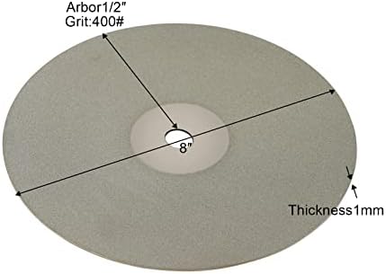 DZQ dijamantni brusni kotač Disk rupa za rupu 8 ​​x 1/2 Abrazivni krug 60 120 180 400