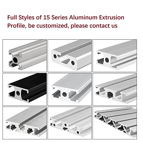 Mssoomm 1 pakovanje 15100 Aluminijumski ekstruzioni profil dužina 78,74 inča / 2000 mm srebro, 15 x 100 mm 15 serija T Tip T-Slot