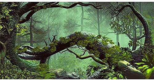 AWERT 30x12 inča pozadina maglovitog šumskog terarija Kameno zeleno drvo tropsko stanište gmizavaca pozadina prašuma akvarijum pozadina