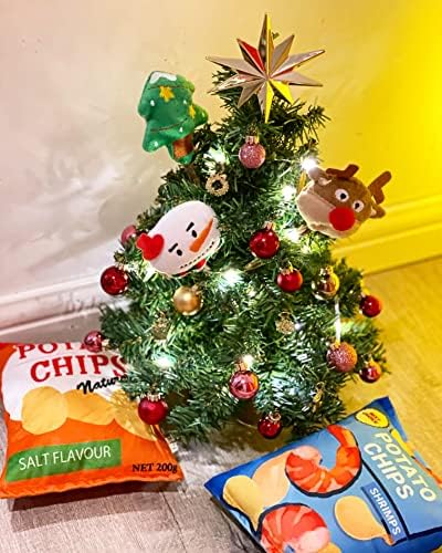 3pc prirodni Silvervine pali sa plišane igračke Božića snjegović, drvo i Jelena brojke na vrhu. Božić tematske poklon Set za mačke.
