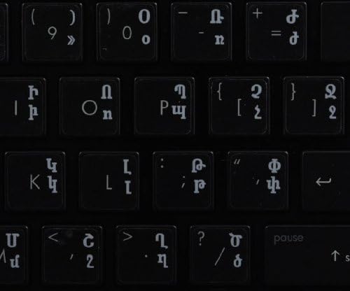 Naljepnice na tastaturu 4keyboard na prozirnoj pozadini s bijelim slovima