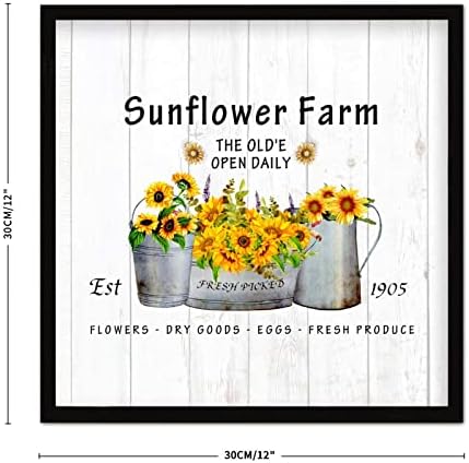 Suncokretovo farme INSPIRMACIJALNO UKLJUČIO ZIDNI DECOR WOOLLET zidni plak znak 16x20 inča Ljetni jesen cvijet rustikalna zidna umjetnost