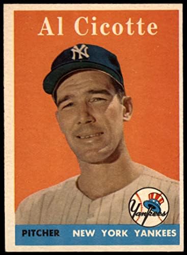 1958 FAPPS 382 Al Cicotte New York Yankees Ex Yankees